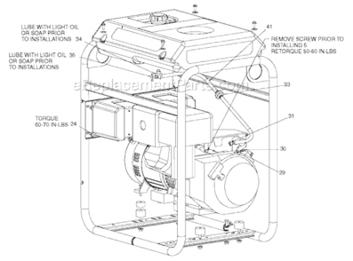 Page C Diagram and Parts List for H650CS Type 1 Porter Cable Generator